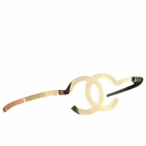 CHANEL Gold Logo Hair Clip